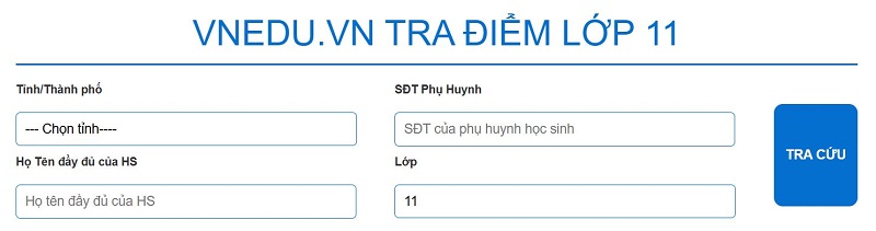 vnEdu Tra Điểm Lớp 11