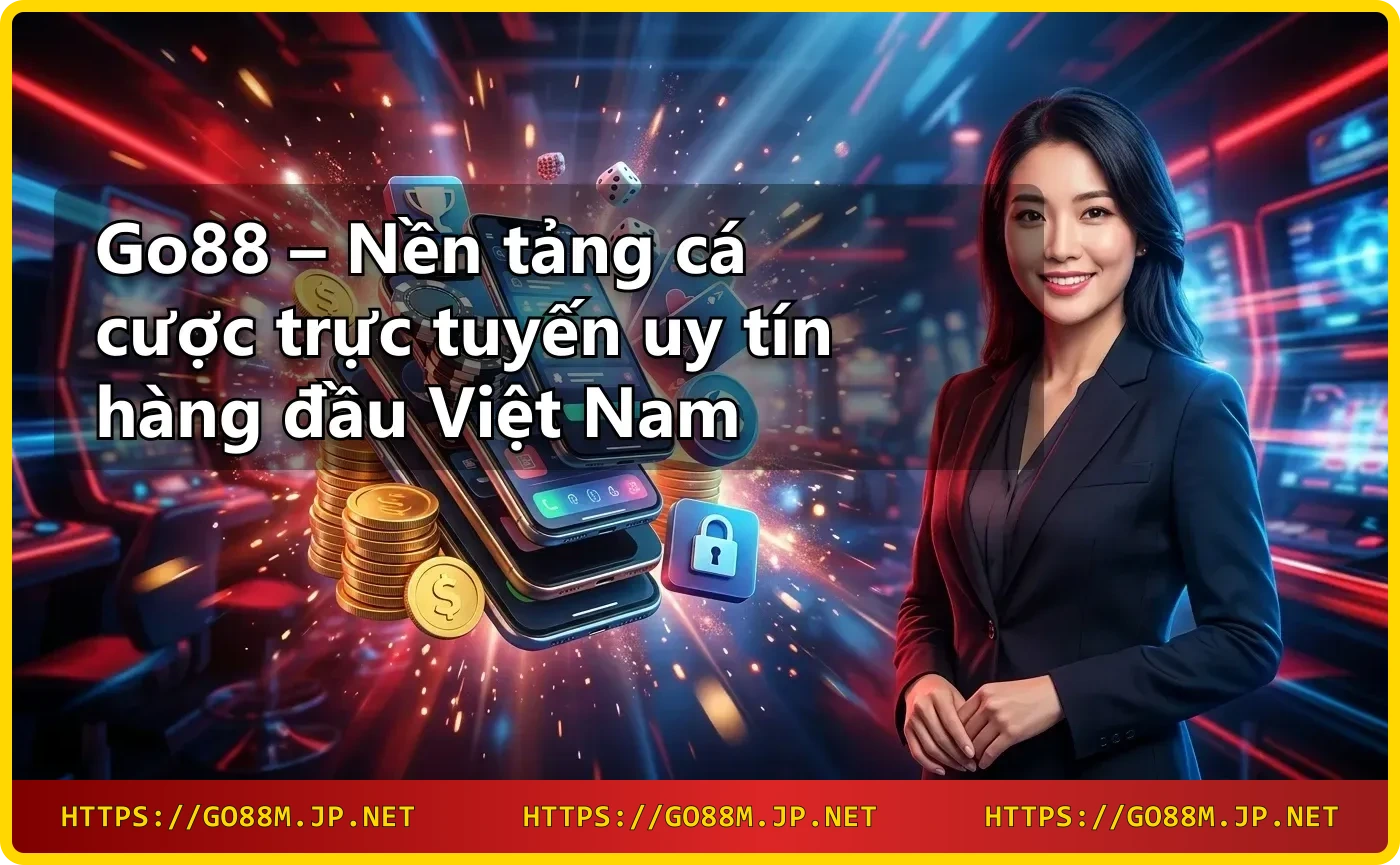Go88 tổng quan nền tảng cá cược trực tuyến với laptop và biểu tượng bảo mật
