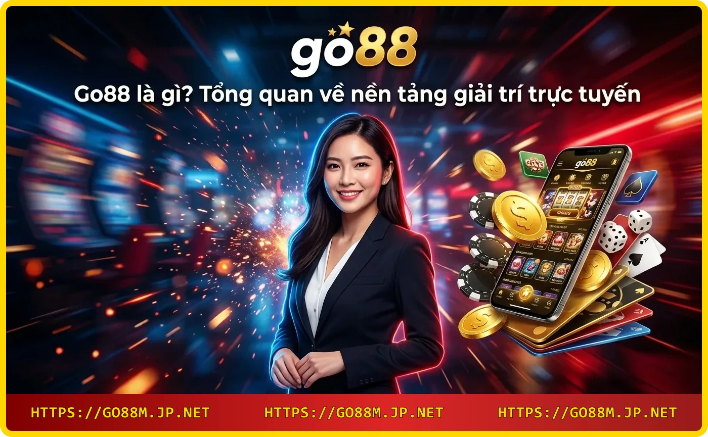 Go88 tổng quan nền tảng cá cược trực tuyến với laptop và biểu tượng bảo mật